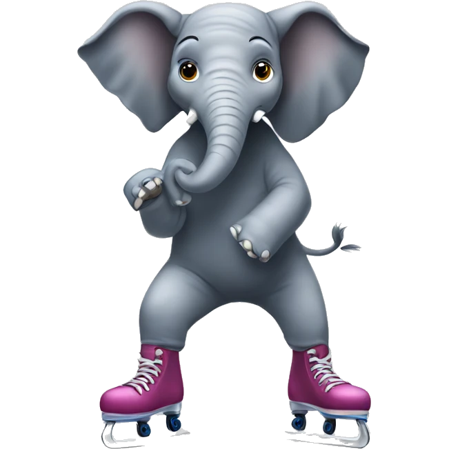 a elephant in patins emoji