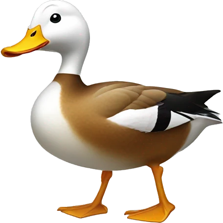Duck exercising emoji