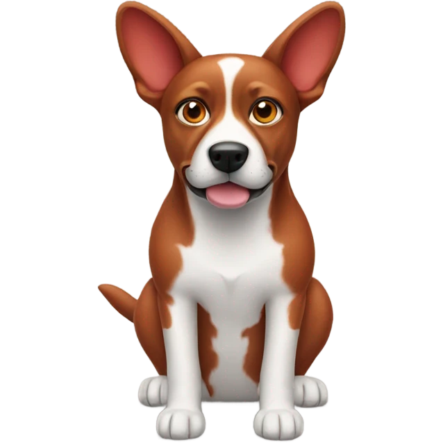 Red dog white pointy ears emoji