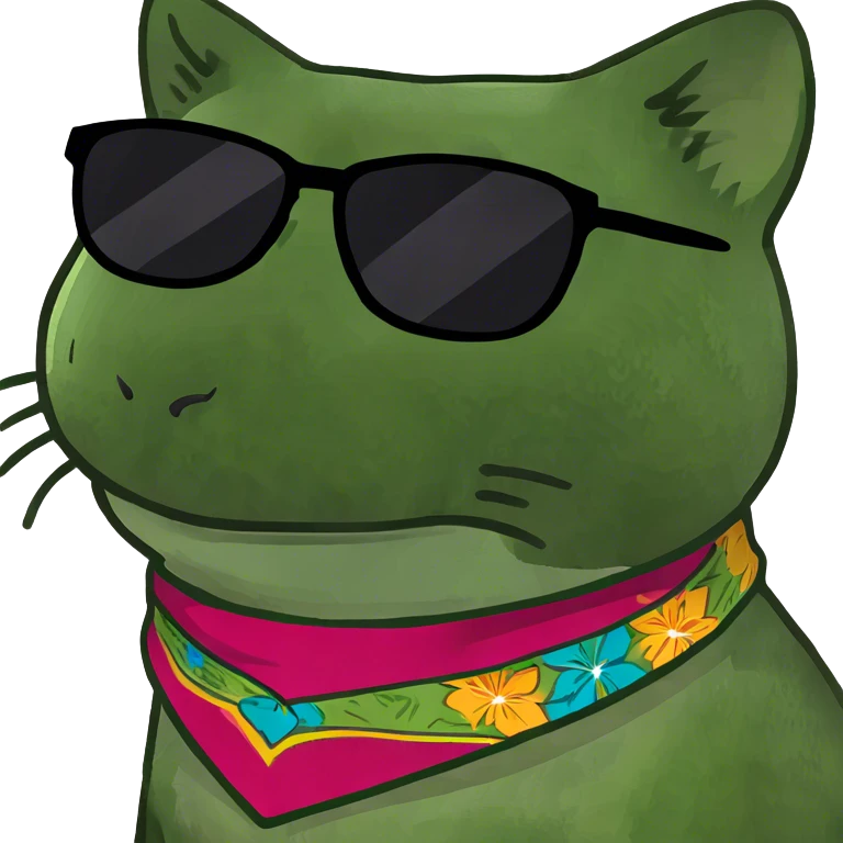 Cat with sunglasses emoji