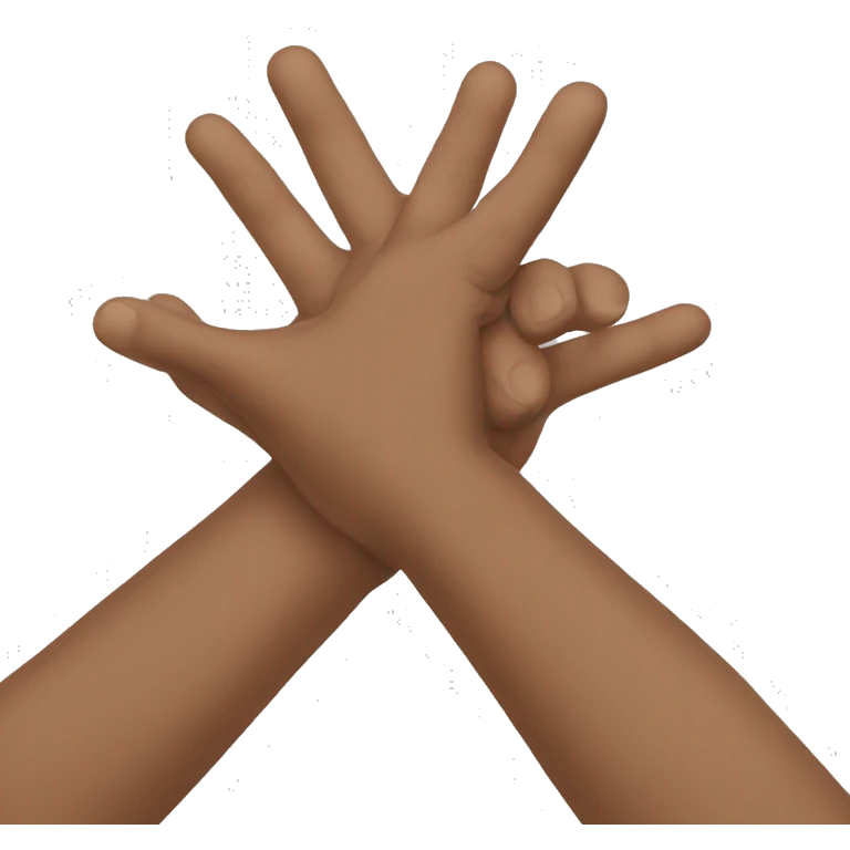 hands with big crossing front representing no hands emoji