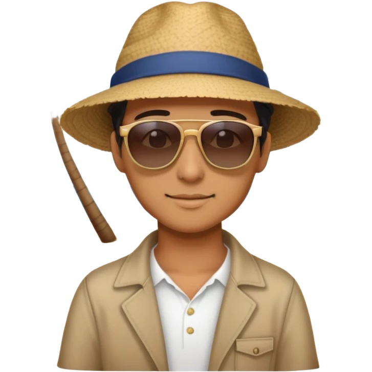 mathematics tutor with sunglasses on the beach emoji