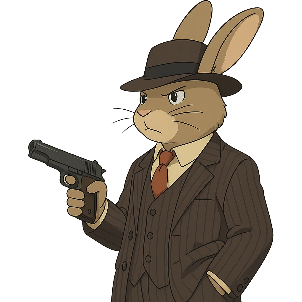 gangster rabbit emoji