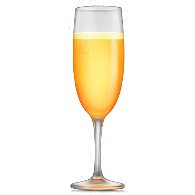 champagne glass with orange emoji