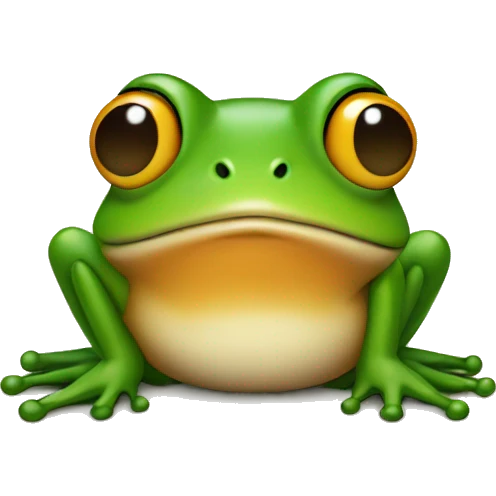 frog with mandarin  emoji