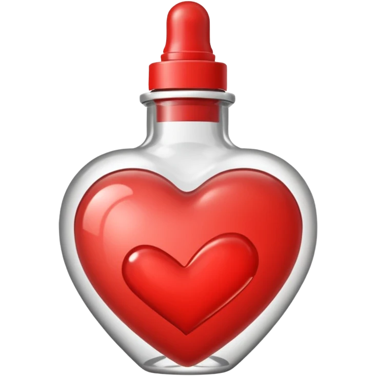 Heart shaped foundation bottle  emoji