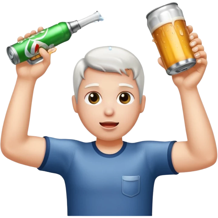 shotgunning a beer emoji