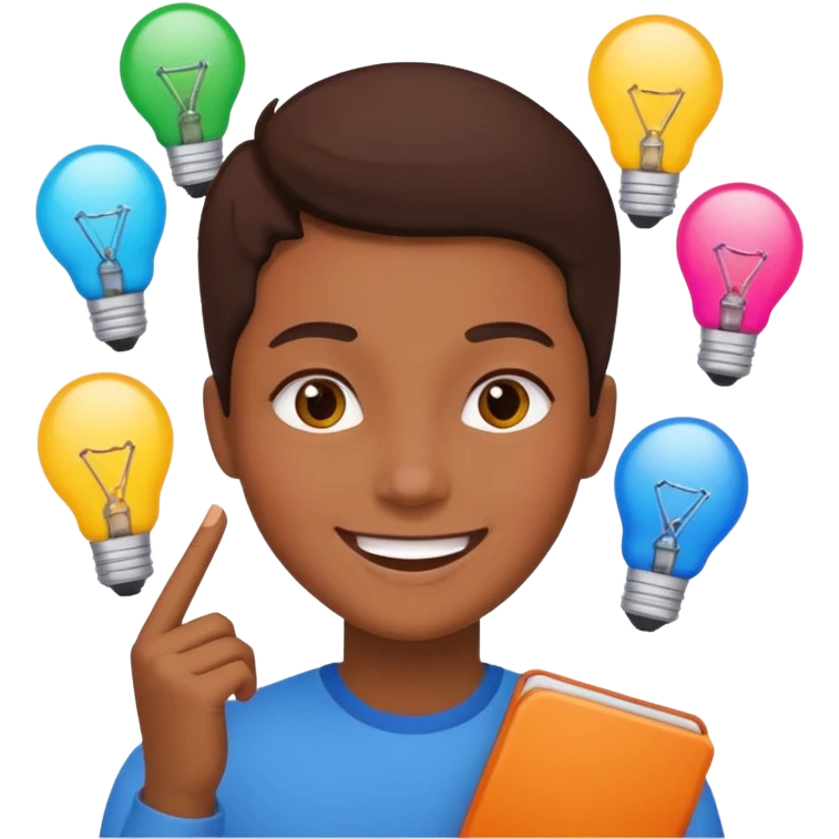 person with colorful ideas emoji