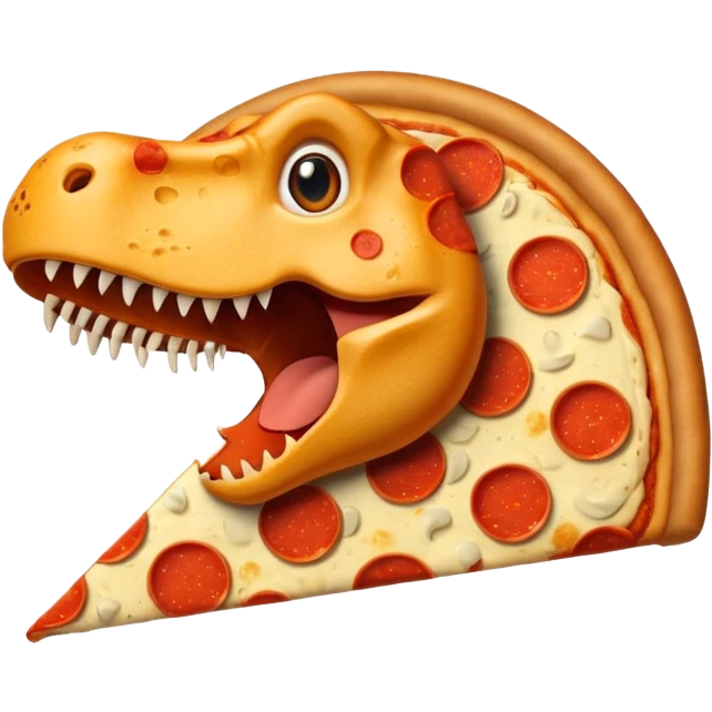 Dinosaur pizza emoji