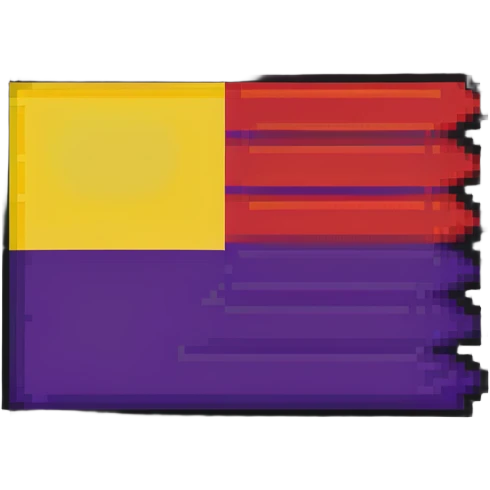 flag with three horizontal stripes - red, yellow, and purple emoji