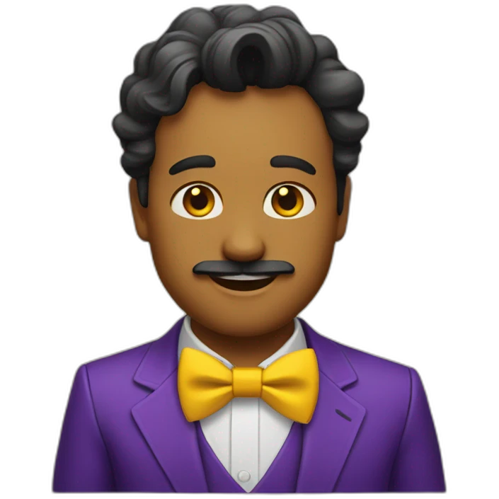 Yellow bonnie purple bowtie emoji