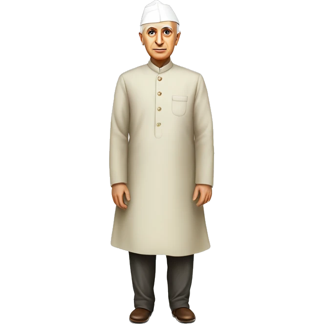Pandit jawaharlal Nehru standing straight emoji