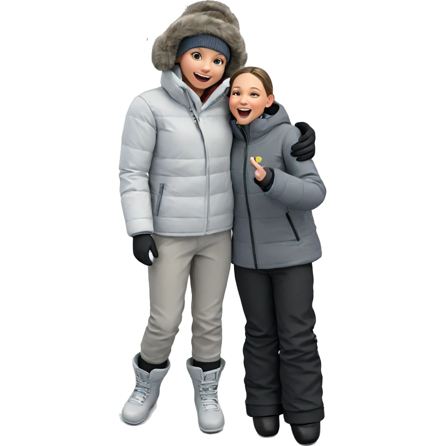 winter fun with friends emoji