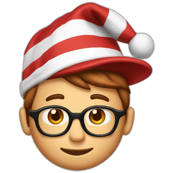 Waldo with his cap emoji