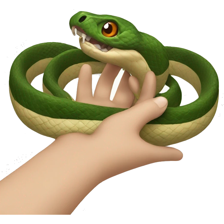 Snake with human hands emoji