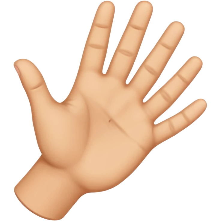 The thumb, index and middle finger showing emoji