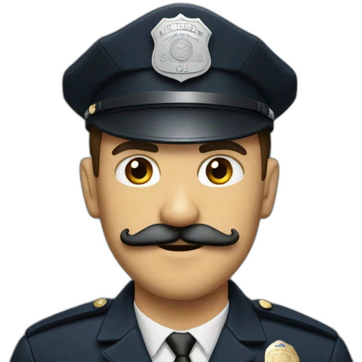 cop with a mustache emoji