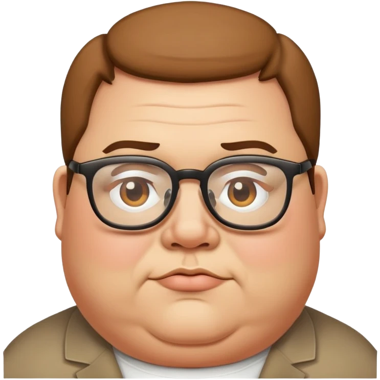 a glasses fat man emoji