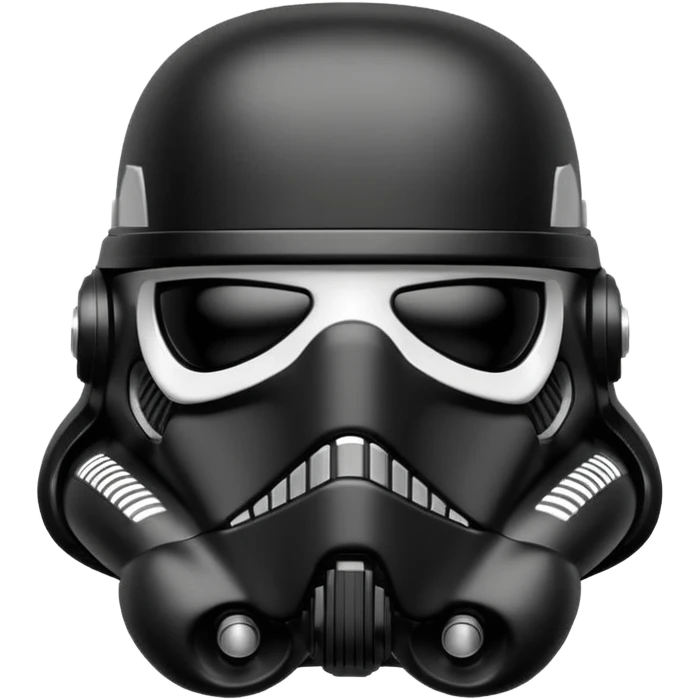 Black storm trooper helment more black emoji