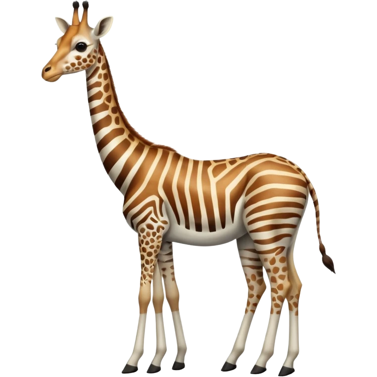 Zebra-giraffe-antelope-gazelle-hybrid, full body emoji