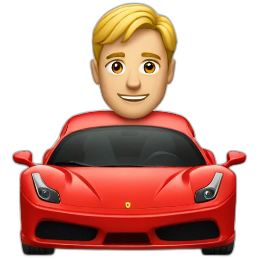 Red Ferrari emoji
