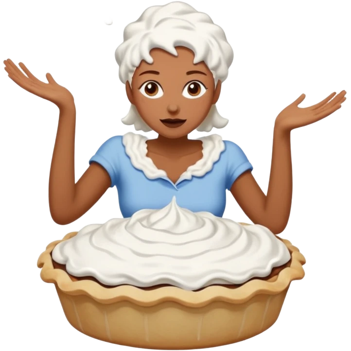 Female pie fight emoji