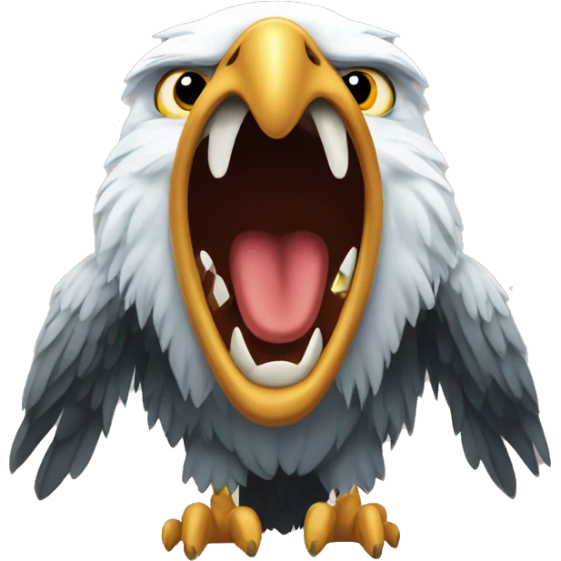 evil ugly misbehaving  eagle emoji