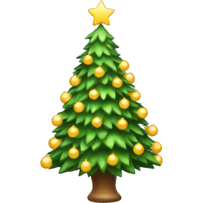 Light Christmas tree emoji