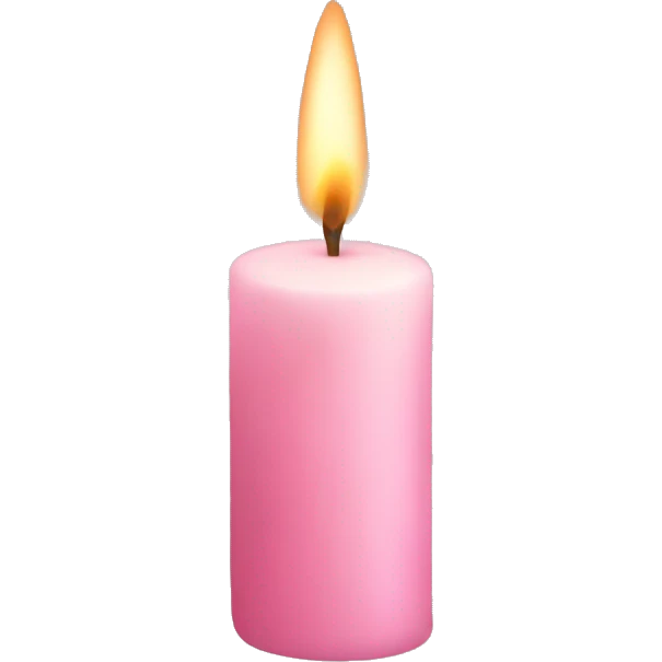 light pink candle emoji