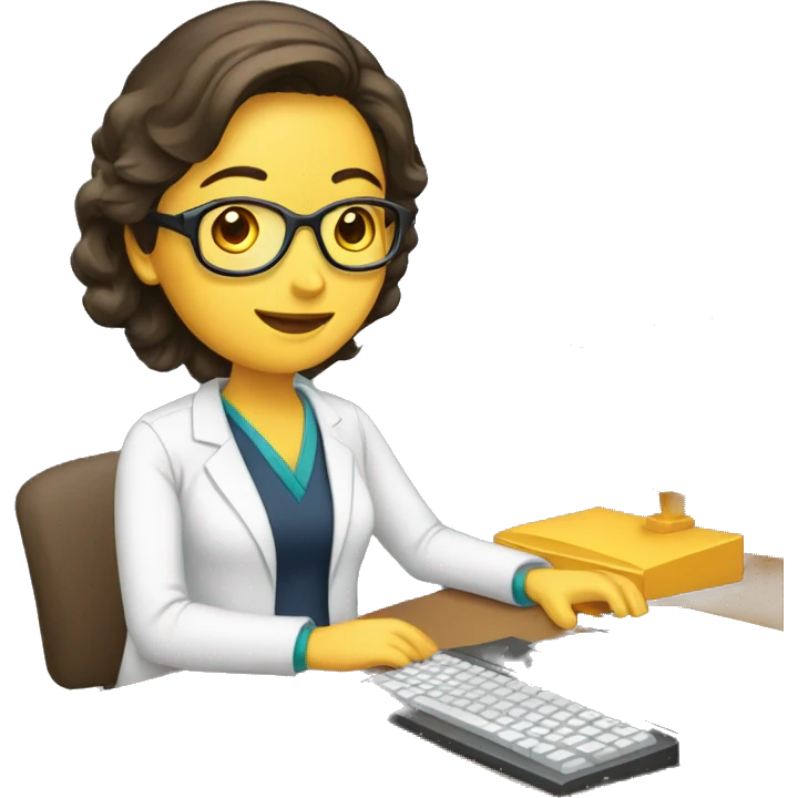Profesora con computadora emoji