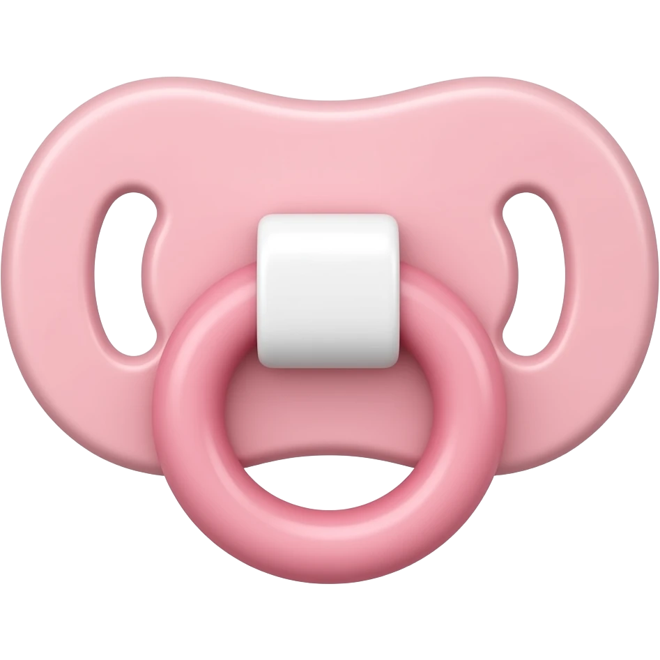 pink realistic pacifier emoji