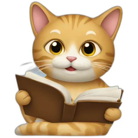 cat writting a report emoji