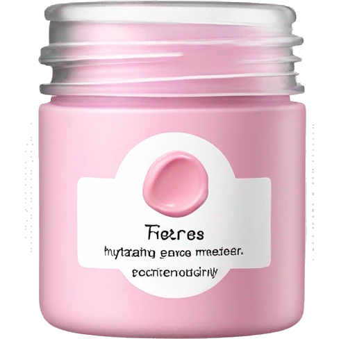 hydrating pink cream pot with label emoji