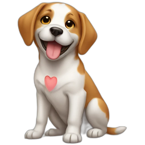 Dog love emoji
