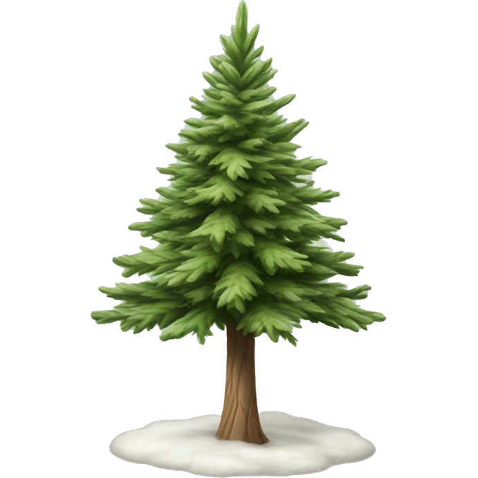 Realistic isolated off white fir christmas tree   emoji