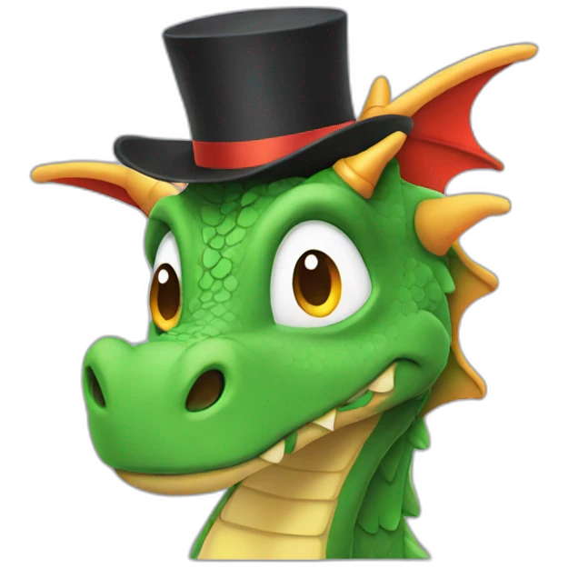 dragon with hat on emoji
