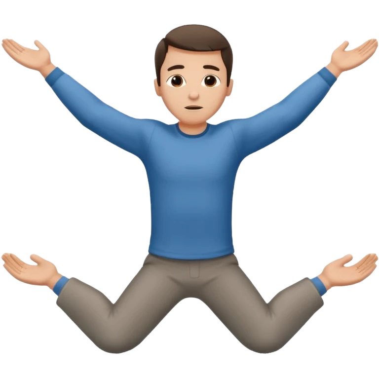 man prostrates himself asking for help emoji