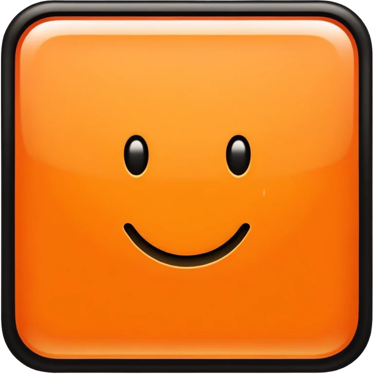 OK text in an orange square with a black border emoji