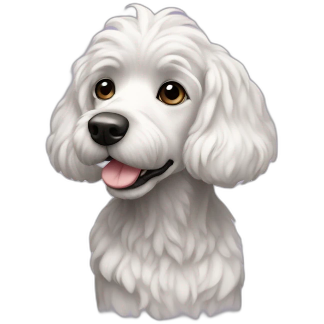black-and-white-doodle-hairless-cocakpoo emoji