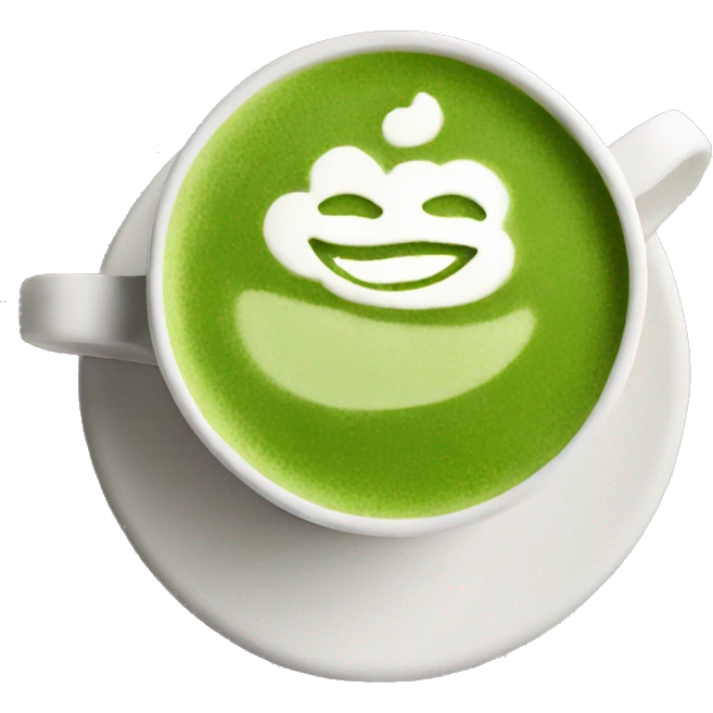 Aesthetic matcha latte emoji
