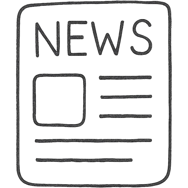 hand drawn outlined newsletter icon emoji