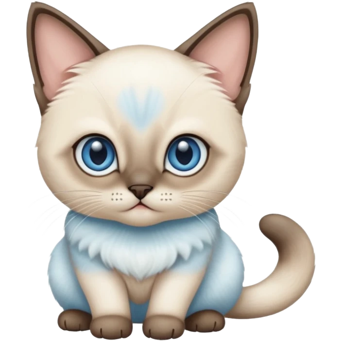Siamese cat baby blue eyes emoji