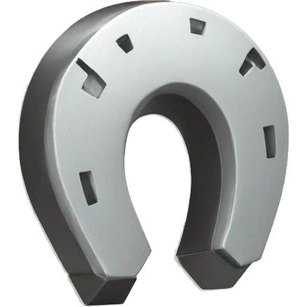 horseshoe magnet with thunder emoji