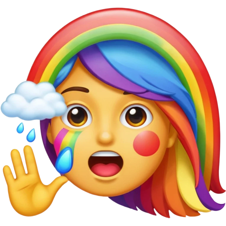 barfing rainbow emoji