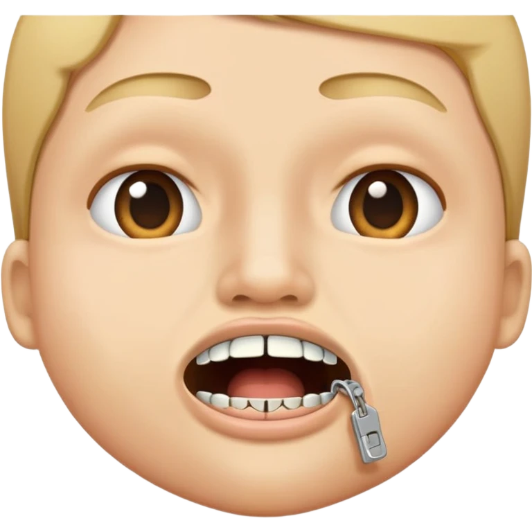 person zipping their mouth closed with a zipper emoji