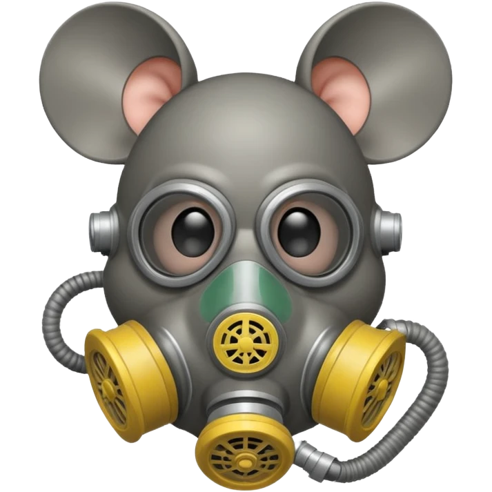 mouse with gas masks emoji
