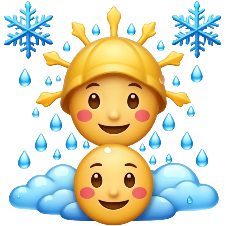 create a realistic emoji showing different weather siituations emoji