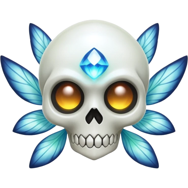 White Fairy-like Tropical Duskull-Digimon-extraterrestrial emoji