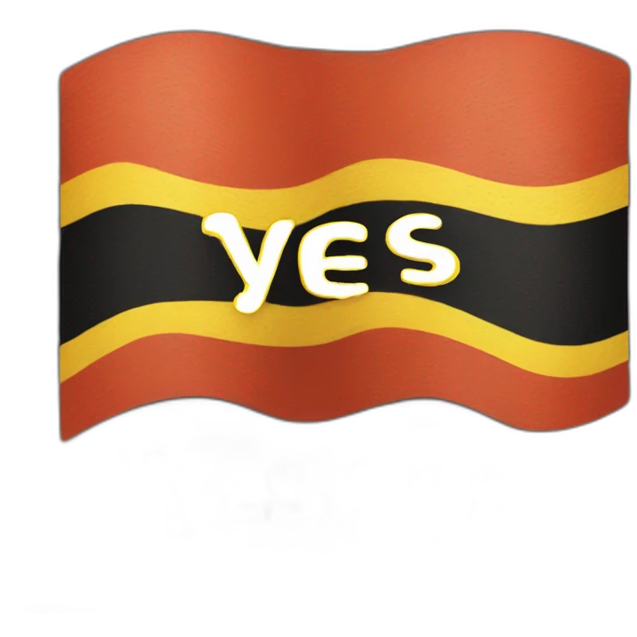 Aboriginal flag with the word yes inside emoji