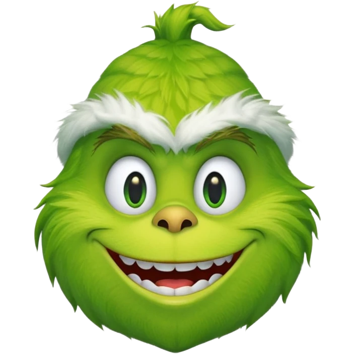 The Grinch, happy face emoji